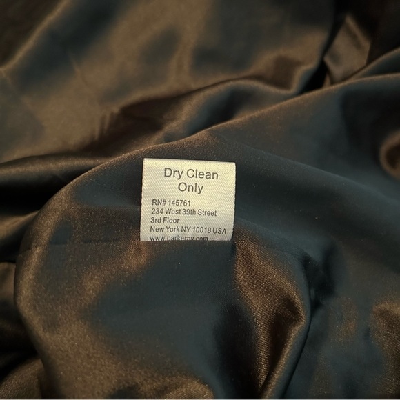 Parker Short Sleeve Lace & Lace Up Front Tiered Ruffled Black Lined Midi Dress - Picture 16 of 16